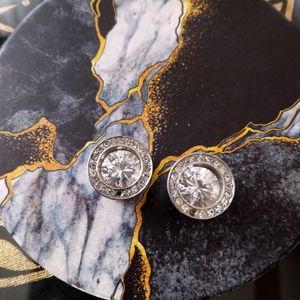 Pair 14mm cz super bling plugs earrings jewelry ***missing Some Stones***